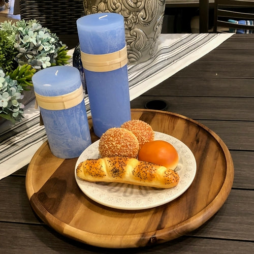 15-inch acacia wood lazy susan, second view